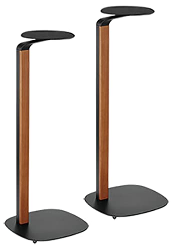Sat-Fox 2 Ständer für Halter Boxen Lautsprecherboxen Lautsprecherhalter Belastung: 10 kg, Höhe: 781 mm, schwarz & Holzdesign von Sat-Fox
