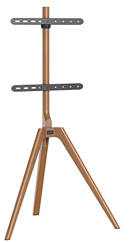 Staffelei/Bodenstativ für Flachbildschirme für Bildschirme 45“ - 65“ (114-165 cm), Belastung bis 40 kg, Nussbaum OptikTV Halter von Sat-Fox