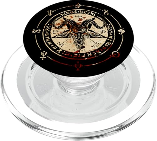 Seal Of Baphomet Occult Pentagram Goat Satanic Occult PopSockets PopGrip: Ausziehbarer Sockel und Griff für Handys/Tablets mit Tauschbarem Top PopSockets PopGrip für MagSafe von Satanic Occult Day Gift - DressedForDuty