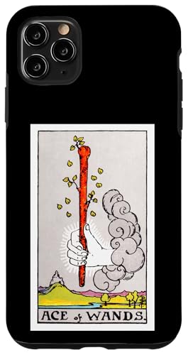 Ace of Wands Vintage Tarotkarte – Rider Waite Deck Hülle für iPhone 11 Pro Max von Satanic Occult and Black Magic Designs RLW