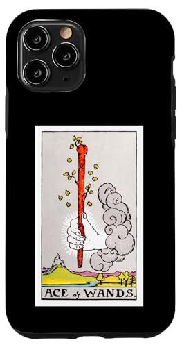 Ace of Wands Vintage Tarotkarte – Rider Waite Deck Hülle für iPhone 11 Pro von Satanic Occult and Black Magic Designs RLW