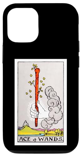 Ace of Wands Vintage Tarotkarte – Rider Waite Deck Hülle für iPhone 12/12 Pro von Satanic Occult and Black Magic Designs RLW
