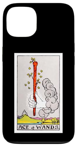 Ace of Wands Vintage Tarotkarte – Rider Waite Deck Hülle für iPhone 13 von Satanic Occult and Black Magic Designs RLW