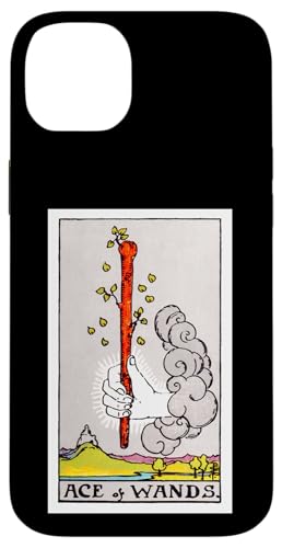 Ace of Wands Vintage Tarotkarte – Rider Waite Deck Hülle für iPhone 14 Plus von Satanic Occult and Black Magic Designs RLW