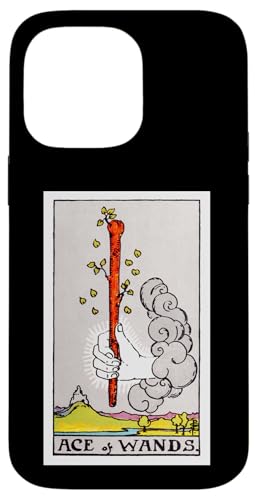 Ace of Wands Vintage Tarotkarte – Rider Waite Deck Hülle für iPhone 14 Pro Max von Satanic Occult and Black Magic Designs RLW