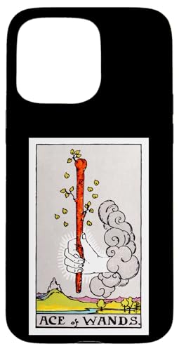 Ace of Wands Vintage Tarotkarte – Rider Waite Deck Hülle für iPhone 15 Pro Max von Satanic Occult and Black Magic Designs RLW