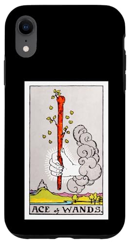 Ace of Wands Vintage Tarotkarte – Rider Waite Deck Hülle für iPhone XR von Satanic Occult and Black Magic Designs RLW