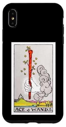 Ace of Wands Vintage Tarotkarte – Rider Waite Deck Hülle für iPhone XS Max von Satanic Occult and Black Magic Designs RLW