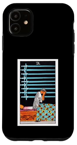 Nine of Swords Vintage Tarotkarte – Rider Waite Deck Hülle für iPhone 11 von Satanic Occult and Black Magic Designs RLW