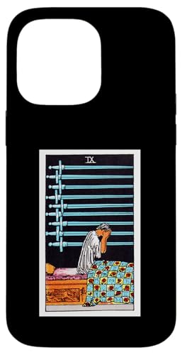 Nine of Swords Vintage Tarotkarte – Rider Waite Deck Hülle für iPhone 14 Pro Max von Satanic Occult and Black Magic Designs RLW