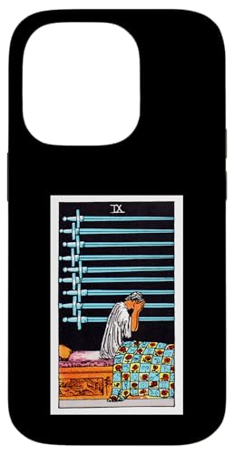 Nine of Swords Vintage Tarotkarte – Rider Waite Deck Hülle für iPhone 14 Pro von Satanic Occult and Black Magic Designs RLW
