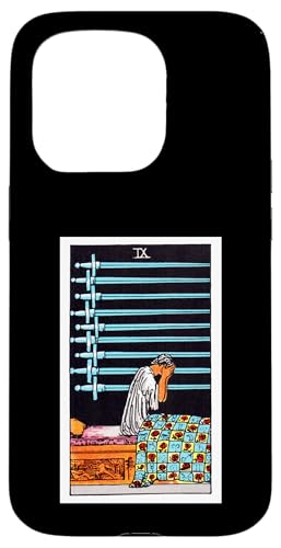 Nine of Swords Vintage Tarotkarte – Rider Waite Deck Hülle für iPhone 15 Pro von Satanic Occult and Black Magic Designs RLW