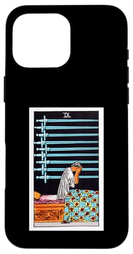 Nine of Swords Vintage Tarotkarte – Rider Waite Deck Hülle für iPhone 16 Pro Max von Satanic Occult and Black Magic Designs RLW