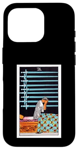 Nine of Swords Vintage Tarotkarte – Rider Waite Deck Hülle für iPhone 16 Pro von Satanic Occult and Black Magic Designs RLW