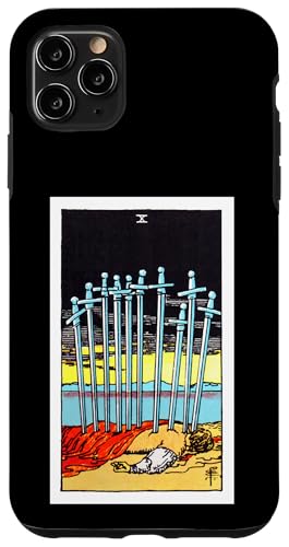 Ten of Swords Vintage Tarotkarte – Rider Waite Deck Hülle für iPhone 11 Pro Max von Satanic Occult and Black Magic Designs RLW