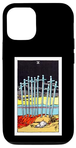 Ten of Swords Vintage Tarotkarte – Rider Waite Deck Hülle für iPhone 12/12 Pro von Satanic Occult and Black Magic Designs RLW