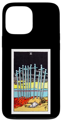 Ten of Swords Vintage Tarotkarte – Rider Waite Deck Hülle für iPhone 13 Pro Max von Satanic Occult and Black Magic Designs RLW