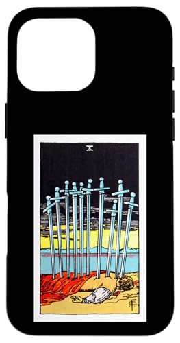 Ten of Swords Vintage Tarotkarte – Rider Waite Deck Hülle für iPhone 16 Pro Max Ten of Swords Vintage Tarotkarte – Rider Waite Deck Hülle für iPhone 16 Pro Max von Satanic Occult and Black Magic Designs RLW