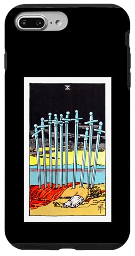 Ten of Swords Vintage Tarotkarte – Rider Waite Deck Hülle für iPhone 7 Plus/8 Plus von Satanic Occult and Black Magic Designs RLW
