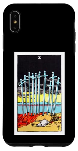 Ten of Swords Vintage Tarotkarte – Rider Waite Deck Hülle für iPhone XS Max von Satanic Occult and Black Magic Designs RLW