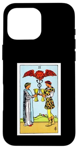 Two of Cups Vintage-Tarot - originales Rider Waite Deck Hülle für iPhone 16 Pro Max Two of Cups Vintage-Tarot - originales Rider Waite Deck Hülle für iPhone 16 Pro Max von Satanic Occult and Black Magic Designs RLW