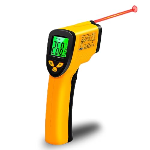 SatcOp Infrarot-Thermometer, Laser-Oberflächentemperaturleser, automatische Abschaltung, Datenspeicherung, Temperaturmessung, berührungslos, tragbar, -50-600 ℃ (-58 ~ 400.0 °C) zum Kochen, Pizzaofen von SatcOp