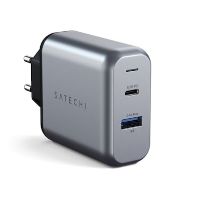 Satechi 30W Dual-Port Wall Charger Space Grey Satechi 30W Dual-Port Wall Charger Space Grey von Satechi