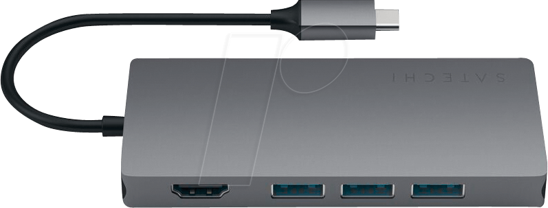 Satechi Aluminum Multi-Port Adapter V2 - Dockingstation - USB-C - GigE von Satechi