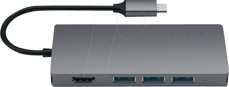 Satechi Aluminum Multi-Port Adapter V2 - Dockingstation - USB-C - GigE Satechi Aluminum Multi-Port Adapter V2 - Dockingstation - USB-C - GigE von Satechi
