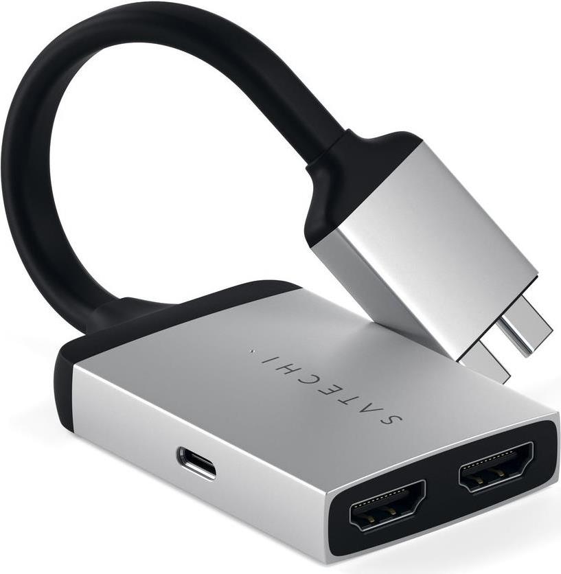 Satechi ST-TCDHAS Videokabel-Adapter 0,156 m 2 x USB Type-C 2 x HDMI Schwarz - Silber (ST-TCDHAS) von Satechi