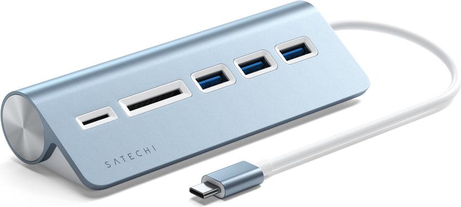 Satechi ST-TCHCRB - Kabelgebunden - USB 3.2 Gen 1 (3.1 Gen 1) Type-C - Blau - Blue - MicroSD (TransFlash) - SD - USB 3.2 Gen 1 (3.1 Gen 1) Type-A (ST-TCHCRB) von Satechi