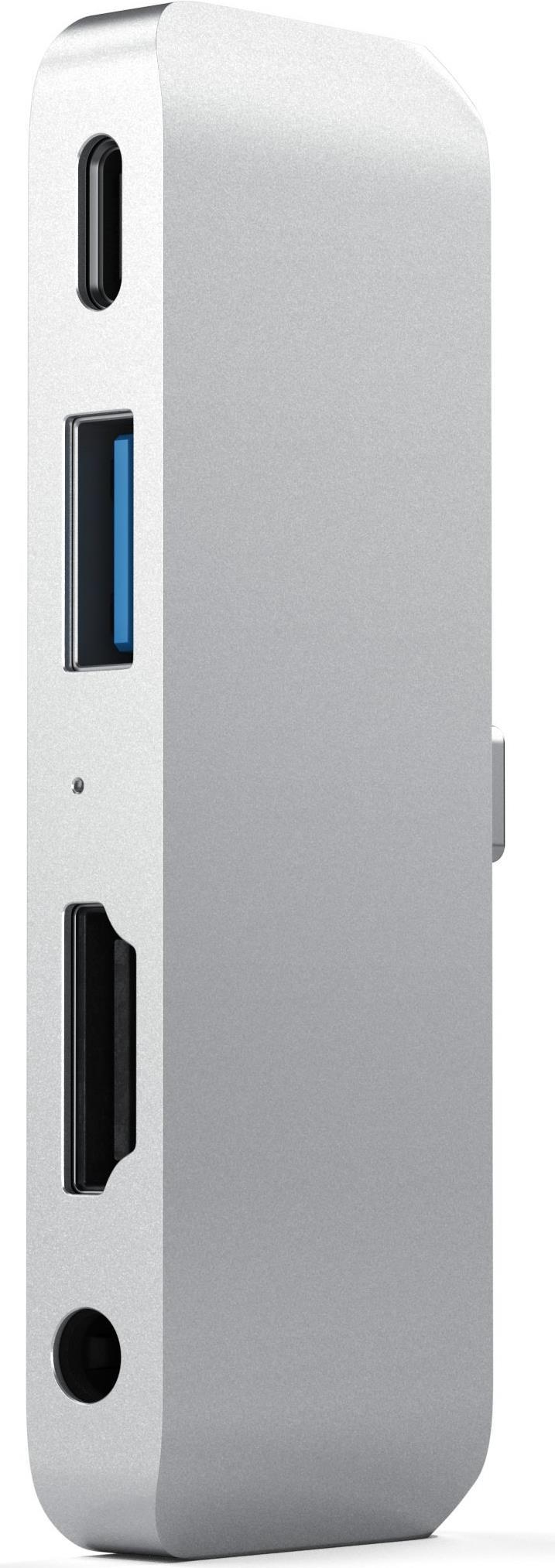 Satechi ST-TCMPHS - USB 3.2 Gen 1 (3.1 Gen 1) Type-C - 3.5mm - HDMI - USB 3.2 Gen 1 (3.1 Gen 1) Type-A - USB 3.2 Gen 1 (3.1 Gen 1) Type-C - 3840 x 2160 Pixel - 5000 Mbit/s - Silber - Aluminium (ST-TCMPHS) von Satechi