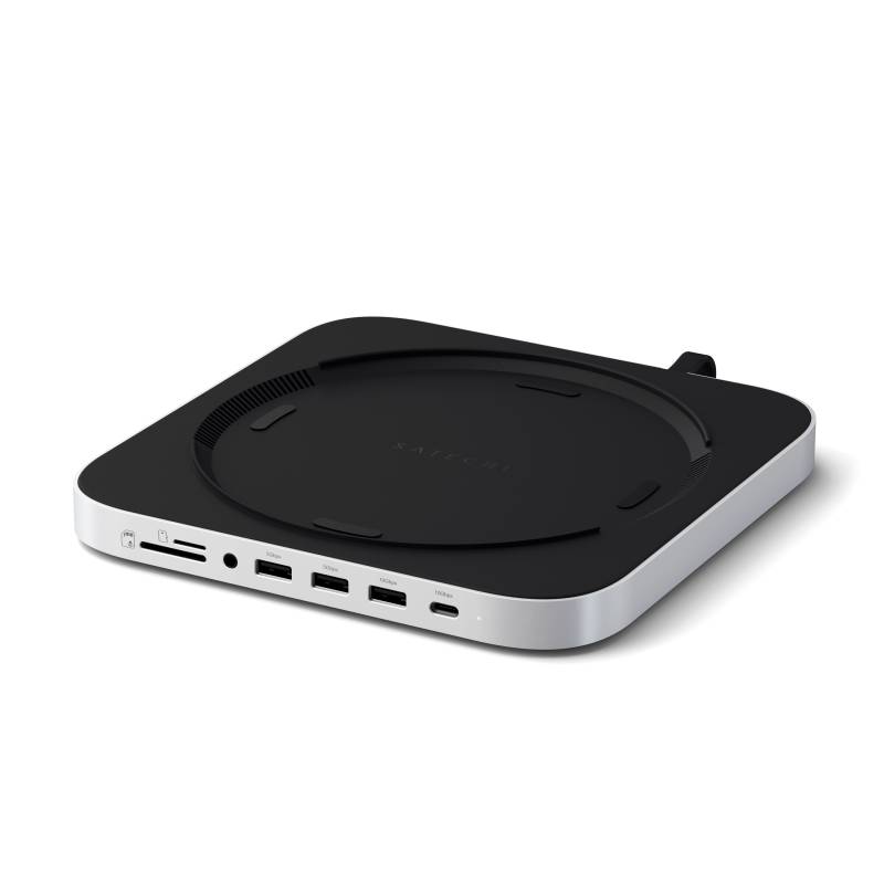 Satechi Stand Hub für Mac Mini M1/M2 / Studio M1/M2 NVMe SSD Integriertes NVMe-SSD-Gehäuse, 7 Schnittstellen (1 x USB-C 3.2, 2 x USB-A 3.0, 1x USB-A 3 von Satechi