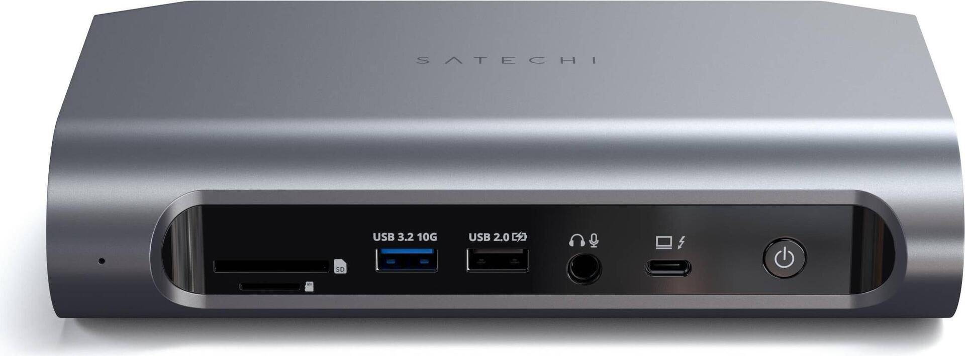 Satechi Thunderbolt 4 Multimedia Pro Andocken Dock Schwarz - Grau (ST-DT4PMM-EU) von Satechi