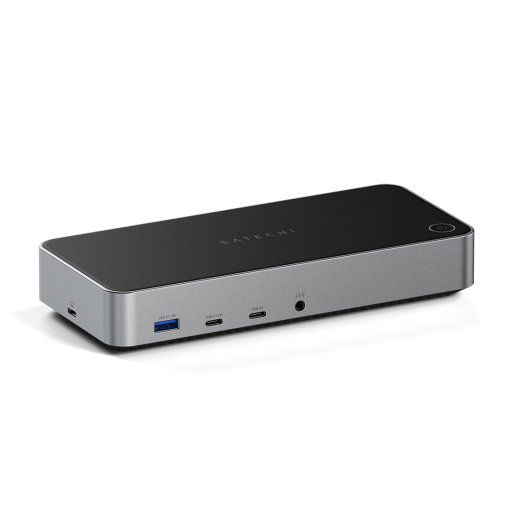 Satechi Triple 4K Display Kabelgebunden Dock Schwarz - Silber (ST-D4KTM-EU) von Satechi
