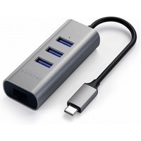 Satechi Type-C 2-in-1 3 Port USB 3.0 Hub & Ethernet space grey von Satechi