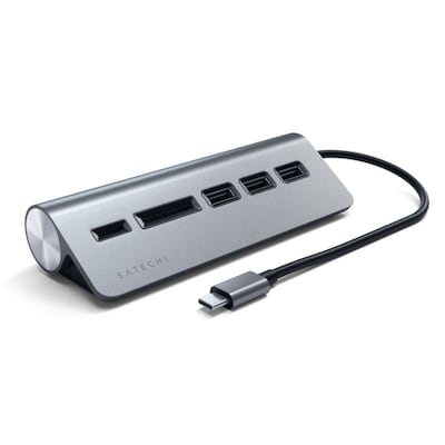 Satechi Type-C Aluminium USB Hub & Card Reader space gray von Satechi