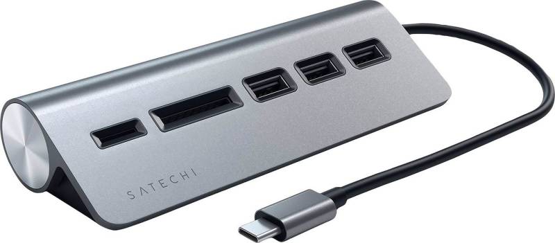 Satechi Type-C Aluminum USB Hub & Card Reader USB-Adapter USB 3.0 Typ A zu USB Typ C von Satechi