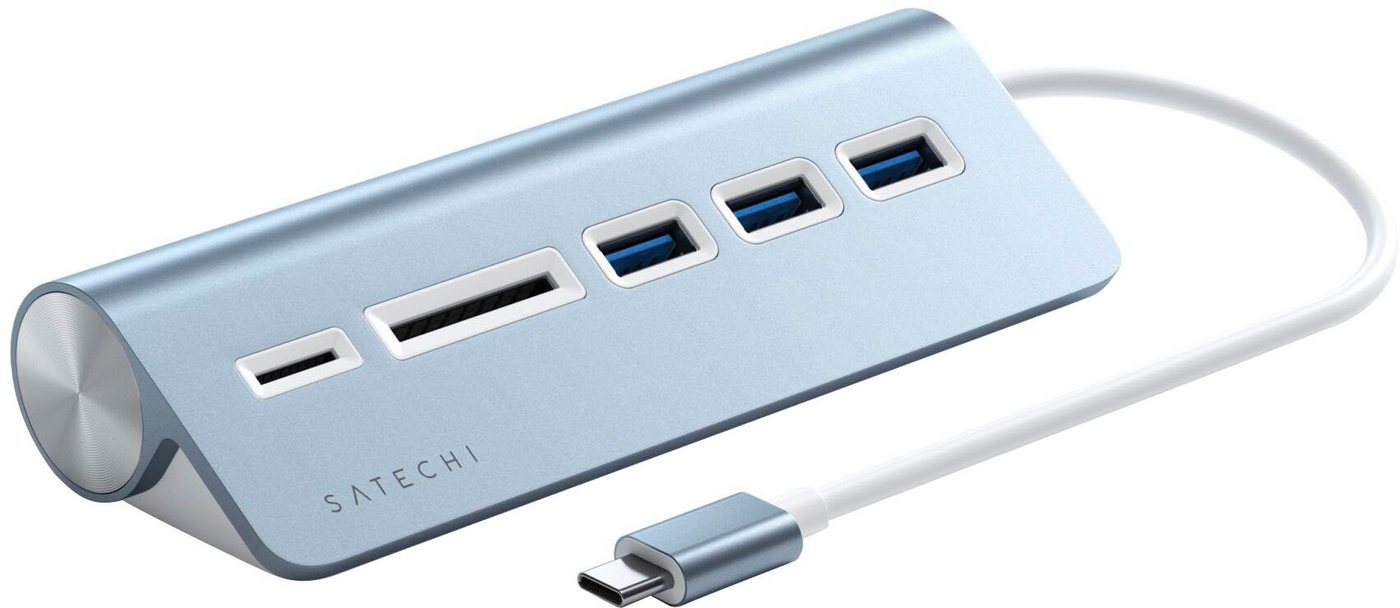 Satechi Type-C Aluminum USB Hub & Card Reader USB-Adapter USB 3.0 Typ A zu USB Typ C von Satechi