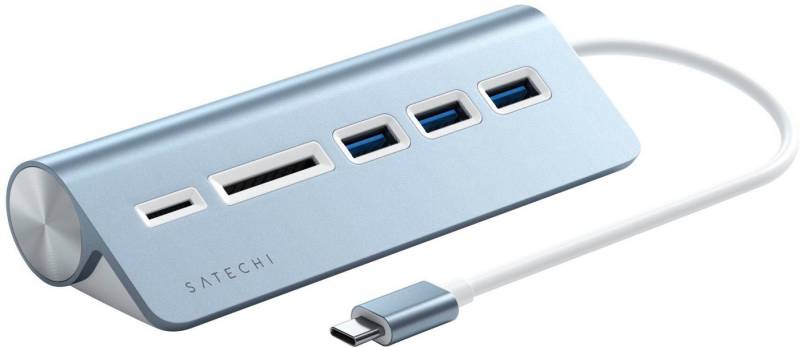 Satechi Type-C Aluminum USB Hub & Card Reader USB-Adapter USB 3.0 Typ A zu USB Typ C von Satechi