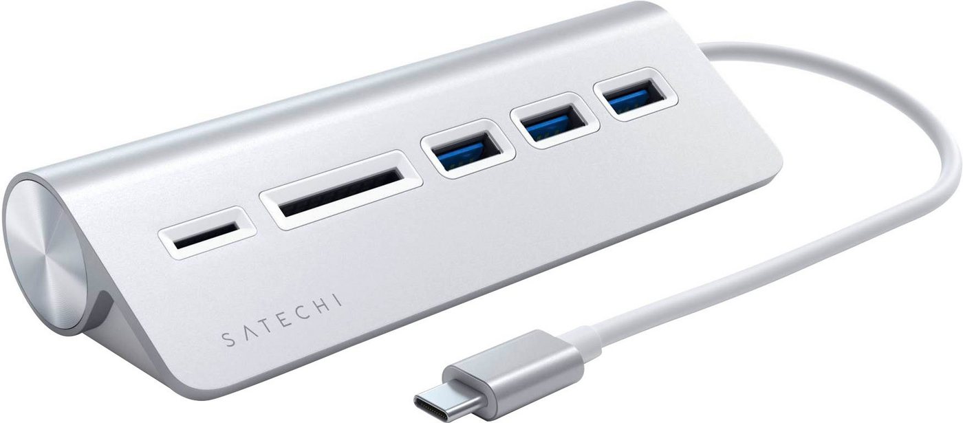 Satechi Type-C Aluminum USB Hub & Card Reader USB-Adapter USB 3.0 Typ A zu USB Typ C von Satechi