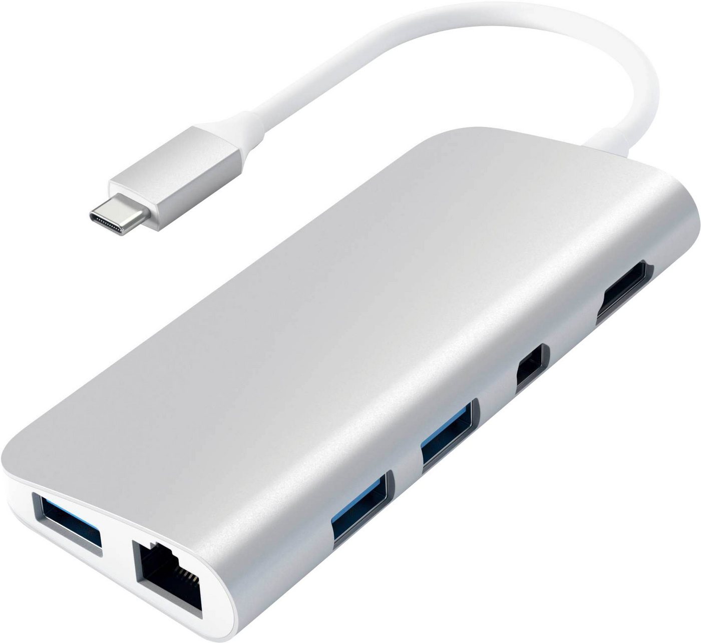 Satechi Type-C Multimedia USB-Adapter HDMI, RJ-45 (Ethernet), USB 3.0 Typ A zu USB Typ C von Satechi