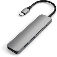 Satechi Type-C USB Passthrough HDMI Hub V2 Space Grau Satechi Type-C USB Passthrough HDMI Hub V2 Space Grau von Satechi