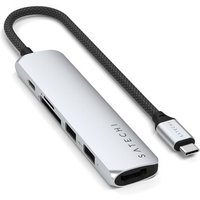 Satechi USB-C 6-in-1 Slim Multiport Adapter Silber Satechi USB-C 6-in-1 Slim Multiport Adapter Silber von Satechi