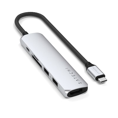 Satechi USB-C 6-in-1 Slim Multiport Adapter Silber von Satechi