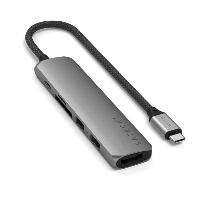 Satechi USB-C 6-in-1 Slim Multiport Adapter Space Grey von Satechi