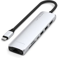Satechi USB-C 7-in-1 Slim Multiport Adapter mit Ethernet Silber Satechi USB-C 7-in-1 Slim Multiport Adapter mit Ethernet Silber von Satechi
