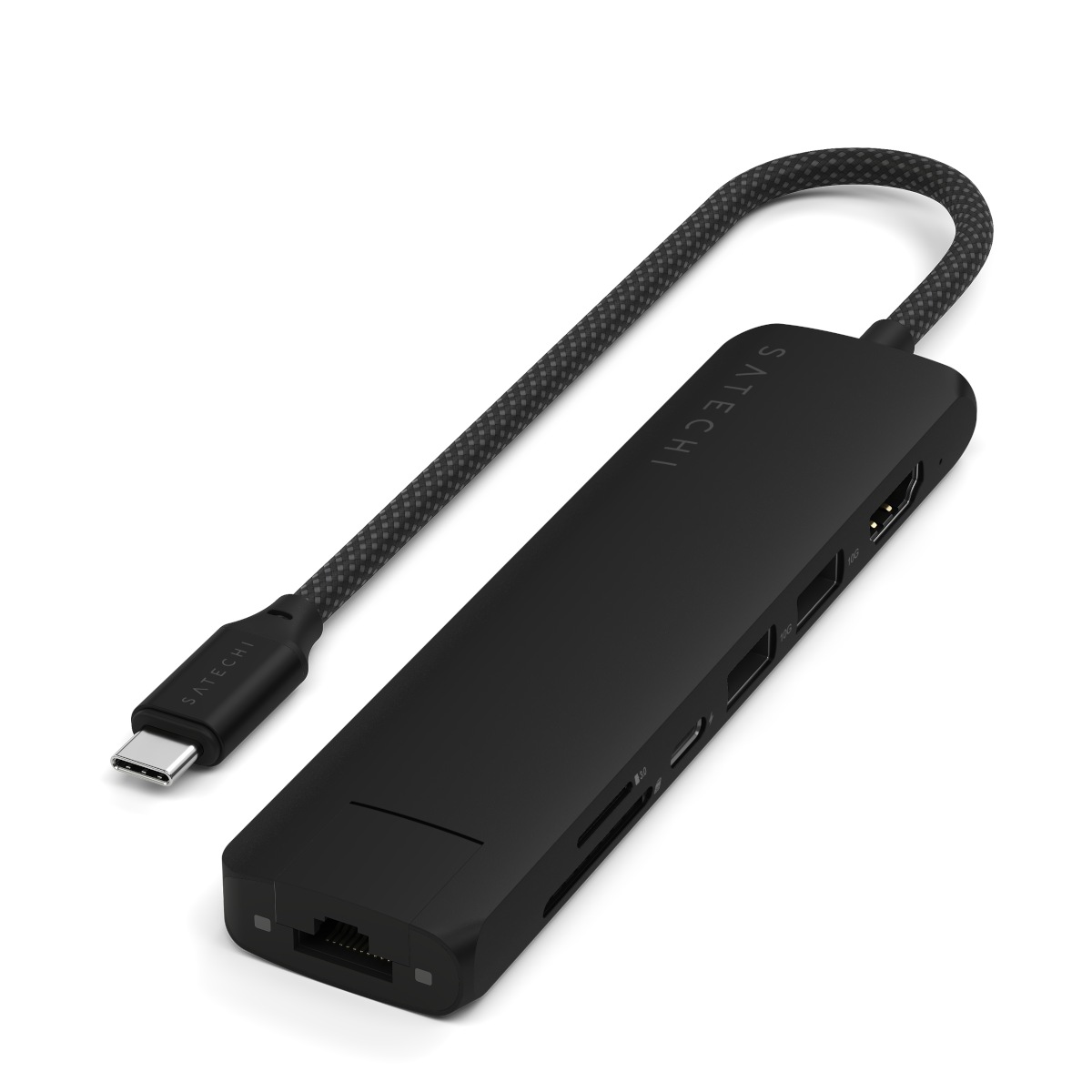 Satechi USB-C 7-in-1 Slim Multiport Adapter with Ethernet Black Satechi USB-C 7-in-1 Slim Multiport Adapter with Ethernet Black von Satechi