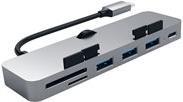 Satechi Aluminum Type-C Clamp Hub Pro - Hub - 3 x SuperSpeed USB3.0 + 1 x USB-C - Desktop (ST-TCIMHM) von Satechi