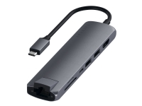 Satechi USB-C Slim Multi-Port mit Ethernet Adapter - Dockingstation - USB-C - HDMI - GigE von Satechi